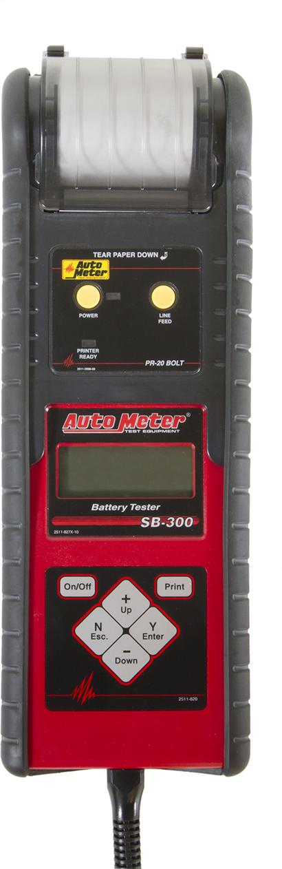 Battery Tester Kit W/ Memory Intelligent Handheld Tester With Bolt Printer Series - Autometer Universal