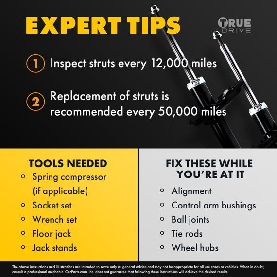 Shock Absorber And Strut Assembly Right Single Black - TrueDrive 2005-2009 Tucson