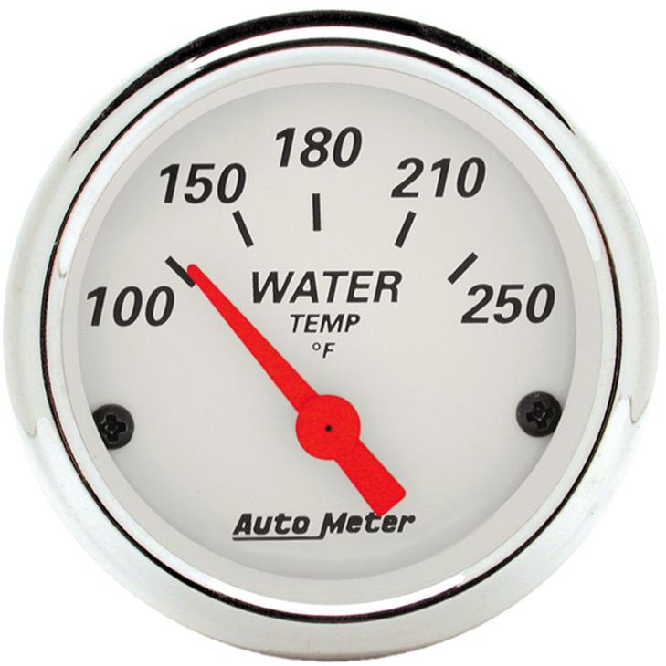 Water Temperature Gauge Single White Autometer - Autometer Universal