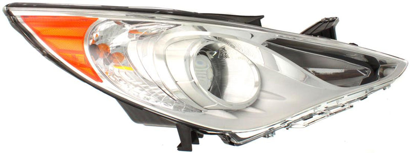 Headlight Right Single Clear ; White W/ Bulb(s) - Replacement 2011-2012 Sonata