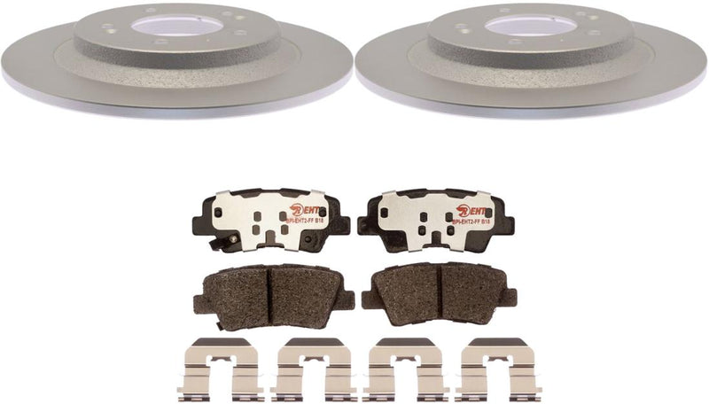 Brake Disc And Pad Kit Set Of 2 Plain Surface Element3 Eht Series - Raybestos 2015 Sonata