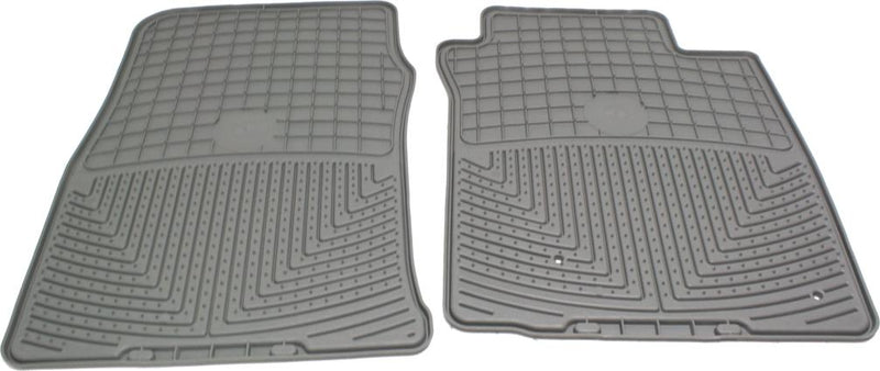 Floor Mats 1st 2 Pieces Gray Rubber All-weather Series - Weathertech 2000-2002 Accent