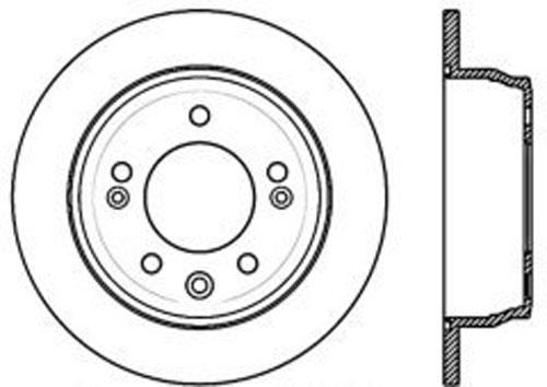 Brake Disc Left Single Plain Surface Premium Series - Centric Parts 2009 Elantra