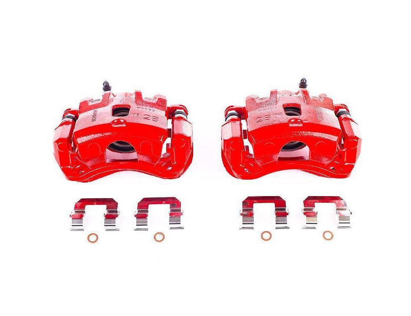 Caliper Red w/ Bracket Front Pair - Power Stop 2005-09 Hyundai Tucson