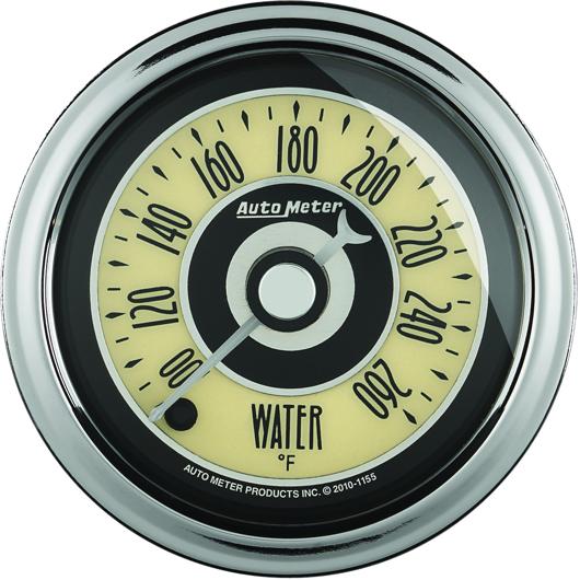 Water Temperature Gauge Single Beige Cruiser Ad Series - Autometer Universal