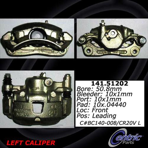 Brake Caliper Right Single Semi-loaded Series - Centric Parts 1987-1989 Excel 4 Cyl 1.5L
