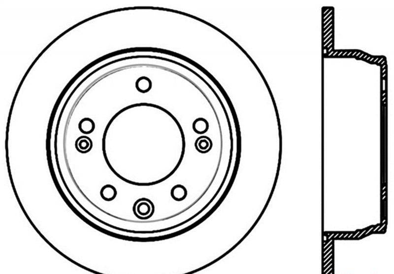 Brake Rotor Rear Right Drilled Slotted - StopTech 2012-17 Hyundai Veloster  and more