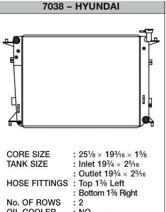 Radiator High - CSF Radiators 2010-12 Hyundai Genesis Sedan V6 3.8L