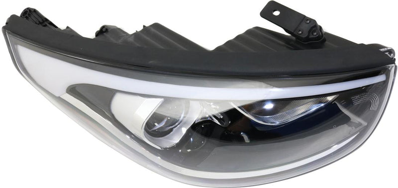 Headlight Right Single Clear W/ Bulb(s) - Replacement 2014-2015 Tucson