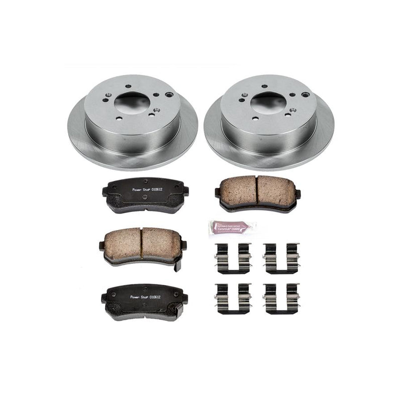 Brake Disc And Pad Kit Set Of 2 Plain Surface Oe - Powerstop 2014-2015 Tucson 4 Cyl 2.0L