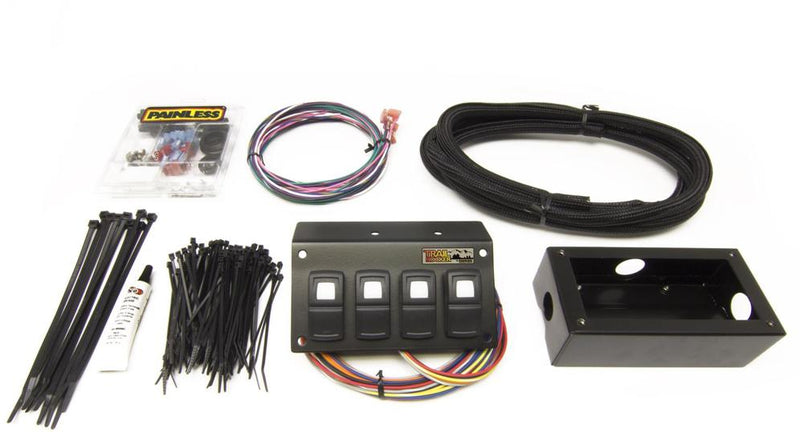 Accessory Switch Panel Kit Track Rocker 4 Switch Series - Painless Universal