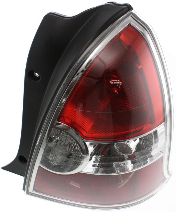Tail Light Set Of 2 Clear Red W/ Bulb(s) - Replacement 2008 Accent