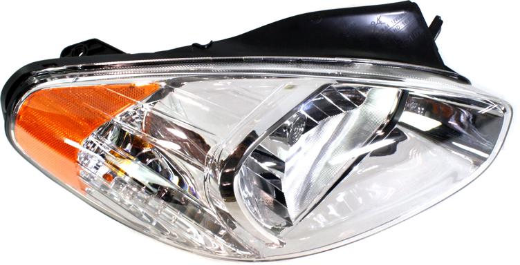 Headlight Right Single Clear W/ Bulb(s) - Replacement 2007-2011 Accent