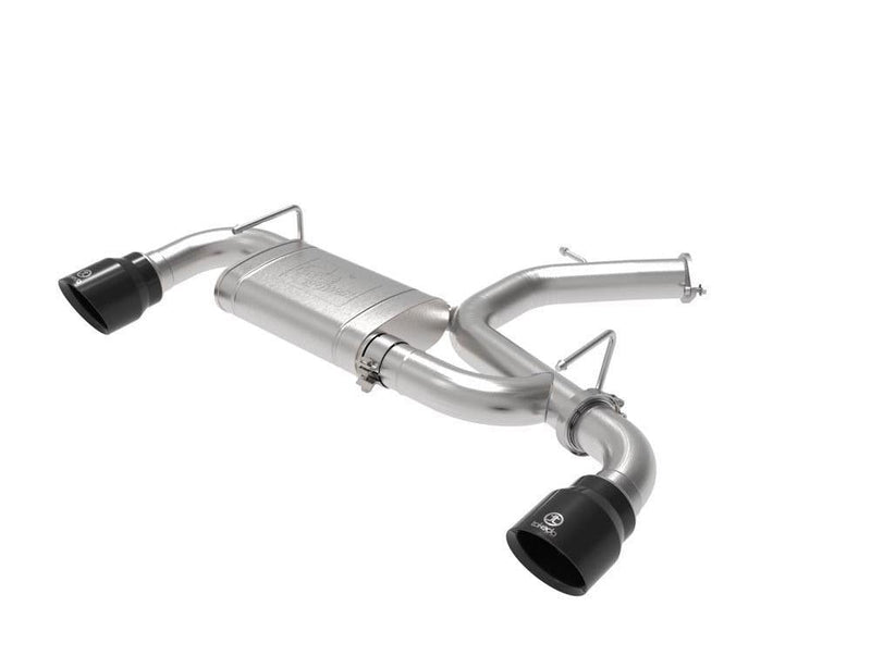 Axle Back Exhaust System 3" Stainless Tips Black - Takeda USA 2019-21 Hyundai Veloster 4Cyl 2.0L