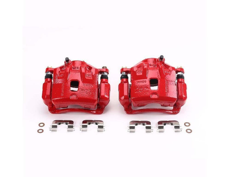 Caliper Red w/ Bracket Front Pair S6464 - Power Stop 2013-16 Hyundai Elantra