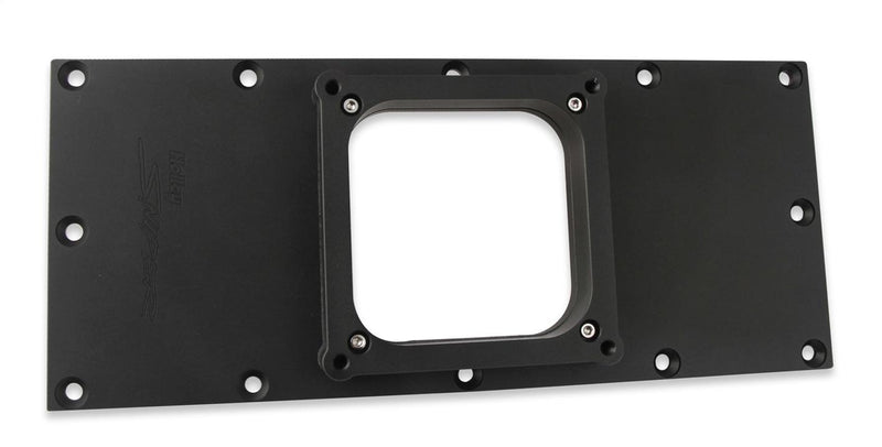 Intake Manifold Top Plate Single Black Sniper Fabricated 1x4500 Series - Holley Universal