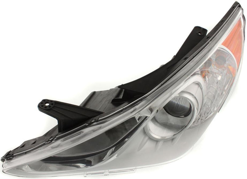 Headlight Left Single Clear ; White Capa Certified W/ Bulb(s) - Replacement 2011-2012 Sonata