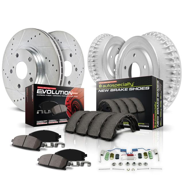 Brake Disc And Drum Kit Set Of 2 Z23 Evolution Sport - Powerstop 2004 Accent