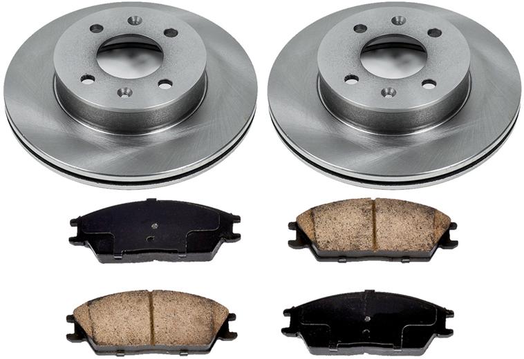 Brake Disc And Pad Kit Set Of 2 Plain Surface Oe - SureStop 2003-2005 Accent