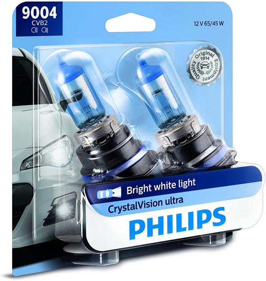 Headlight Bulb 65/45w 12v Set Of 2 Crystalvision Ultra Series 9004 - Philips 1987-1994 Excel