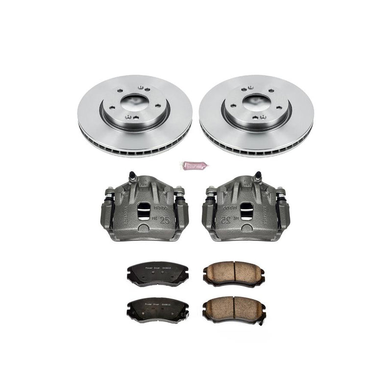 Brake Disc And Caliper Kit Set Of 2 Autospecialty By - Powerstop 2006 Sonata 4 Cyl 2.4L