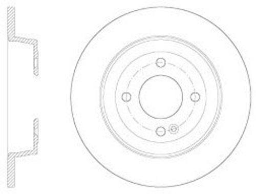 Brake Disc Left Single Plain Surface Premium Series - Centric Parts 2012-2014 Accent