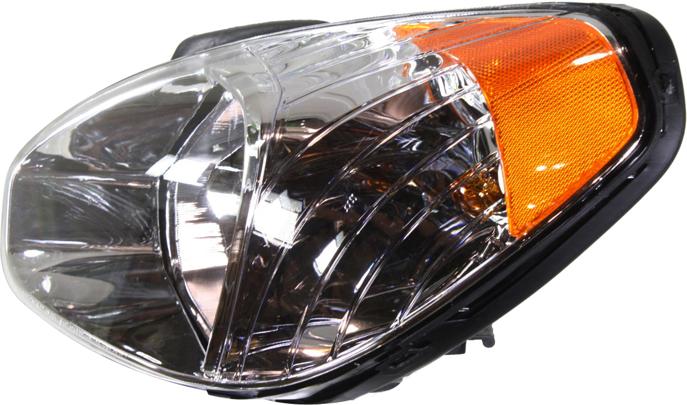 Headlight Set Of 2 Clear W/ Bulb(s) - Replacement 2007-2011 Accent