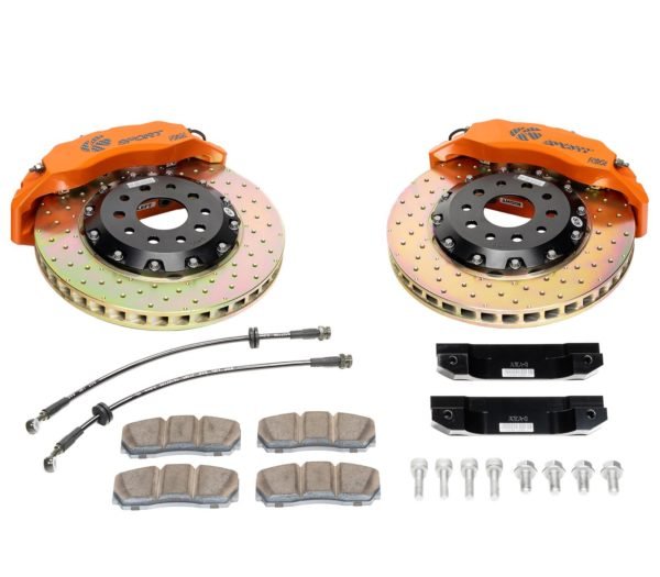 Big Brake Kit Rear 330mm 4 Piston Slotted Dualcomp - Ksport 2010-14 Hyundai Genesis Coupe