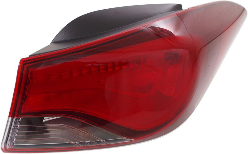 Tail Light Right Single Clear Red Sedan W/ Bulb(s) Capa Certified - Replacement 2014-2016 Elantra