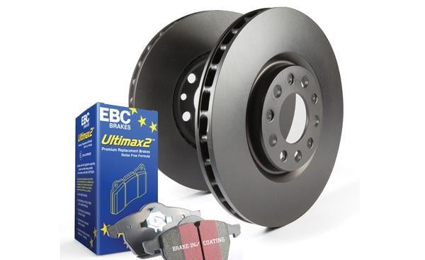 Disc Brake Pad & Rotor Kit Front Rear UD1593+RK7627+UD1544+RK7628 S20K - EBC Brakes 2012-18 Hyundai Accent 4Cyl 1.6L and more