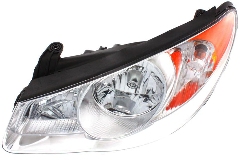 Headlight Left Single Clear W/ Bulb(s) - Replacement 2007-2008 Elantra
