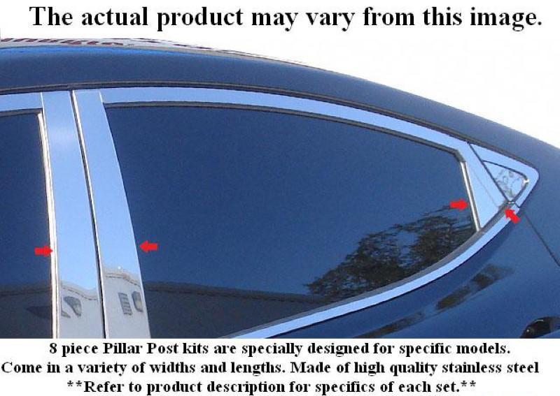 Pillar Post Trim 8 Piece Stainless - Quality Auto Accessories 2010-15 Hyundai Tucson