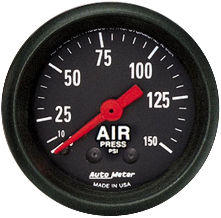 Air Pressure Gauge Single Black Z-series - Autometer Universal
