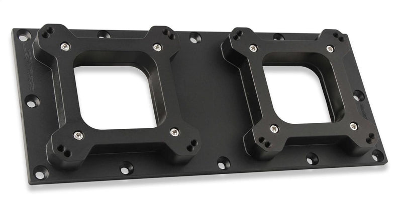 Intake Manifold Top Plate Single Black Sniper Fabricated 2x4150 Series - Holley Universal