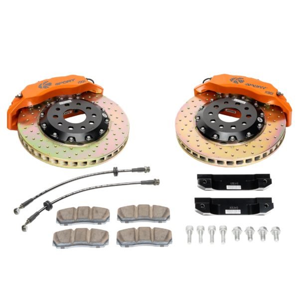 Big Brake Kit Front 350mm 3 Piston Slotted Slimline BKHY251-342SO - Ksport 2011-18 Hyundai Veloster