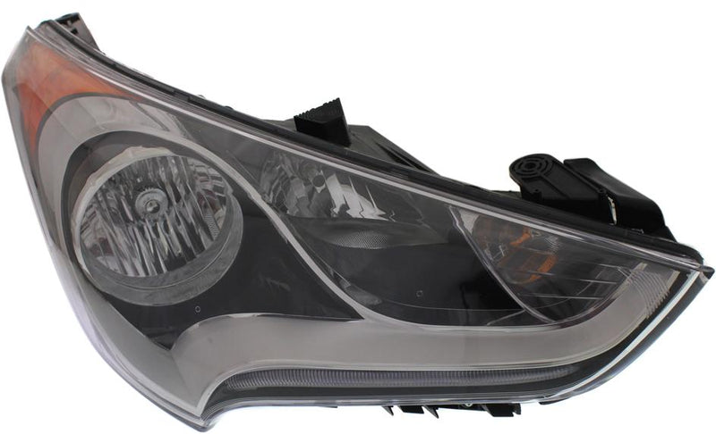 Headlight Right Single Clear W/ Bulb(s) - Replacement 2012-2017 Veloster