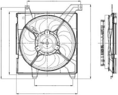 Cooling Fan Assembly Single Oe - GPD 2001-2006 Elantra 4 Cyl 2.0L