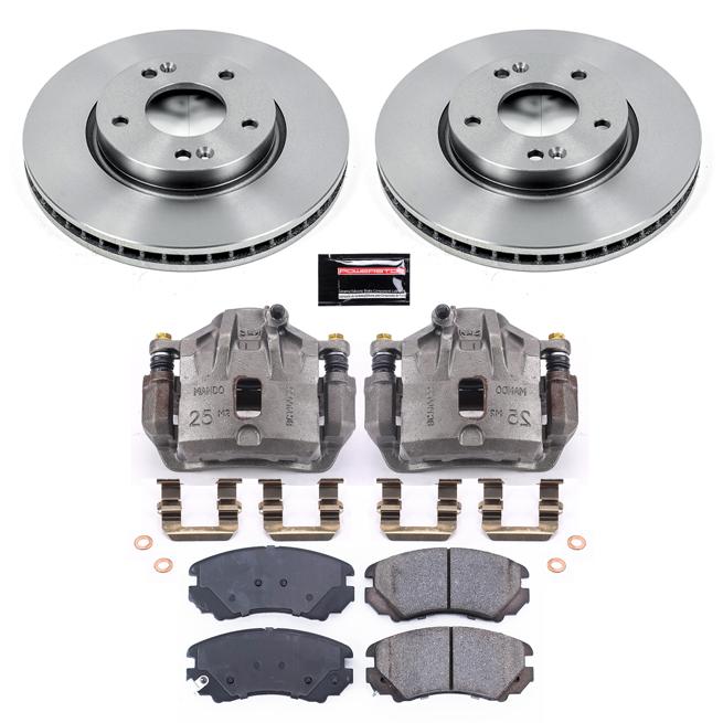 Brake Disc And Caliper Kit Set Of 2 Autospecialty By - Powerstop 2004 Tiburon 4 Cyl 2.0L