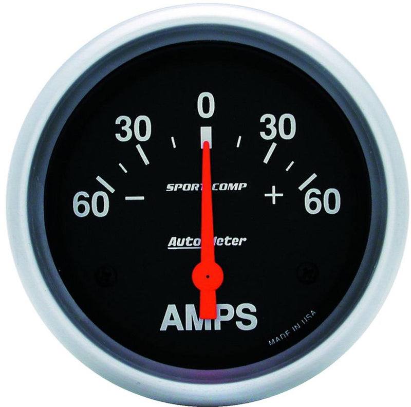 Ammeter Single Black Sport-comp Series - Autometer Universal
