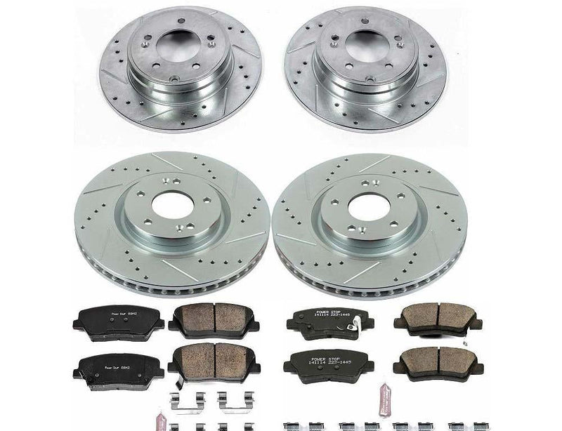 Brake Kit Front Rear Z23 Evolution Sport - Power Stop 2012-17 Hyundai Azera