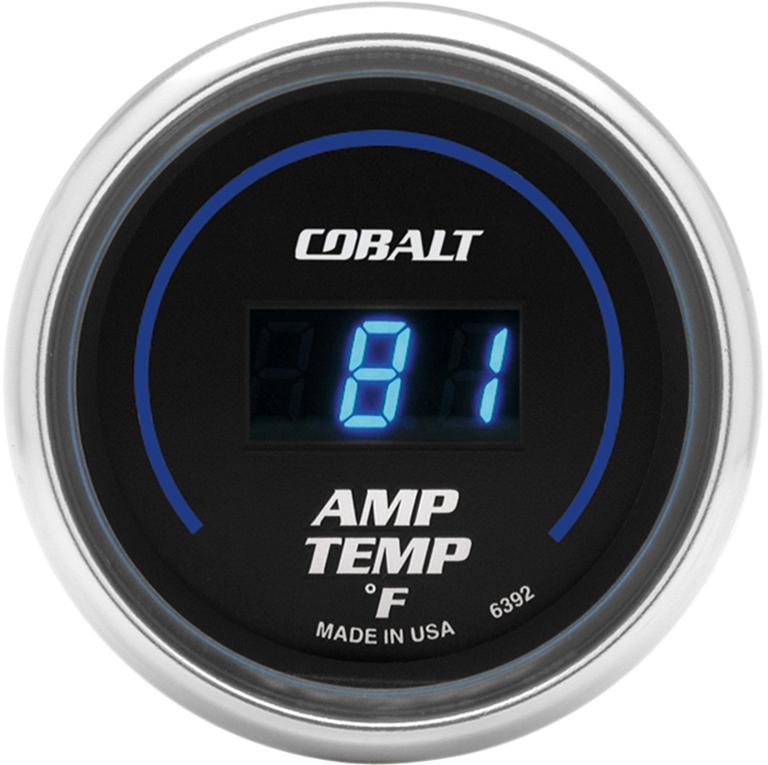Amplifier Temperature Gauge Single Black Cobalt Series - Autometer Universal