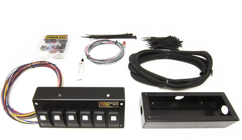 Accessory Switch Panel Kit Track Rocker 6 Switch Series - Painless Universal