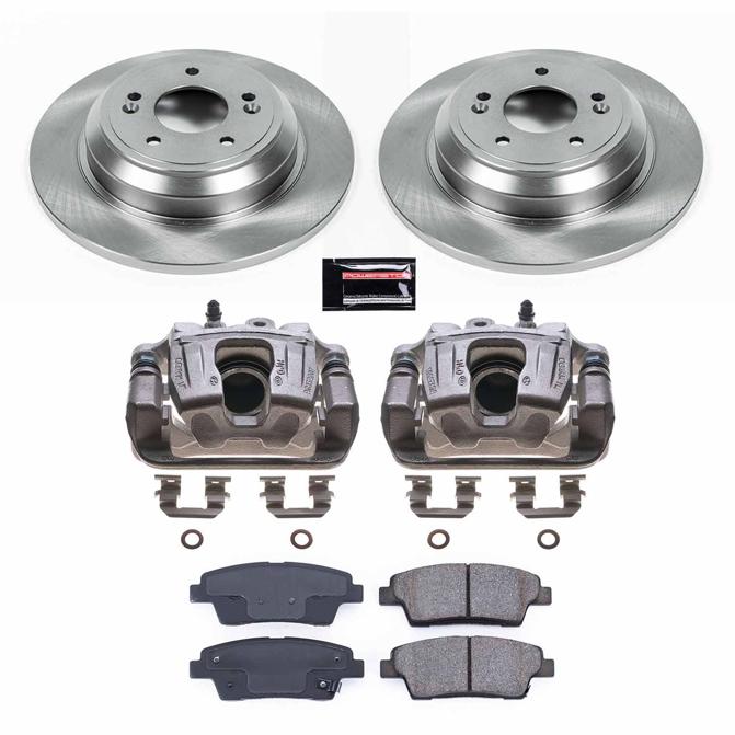 Brake Disc And Caliper Kit Set Of 2 Autospecialty By - Powerstop 2012 Genesis 8 Cyl 4.6L