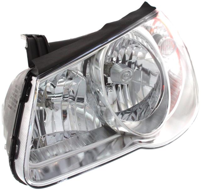 Headlight Left Single Clear W/ Bulb(s) - ReplaceXL 2007-2008 Elantra