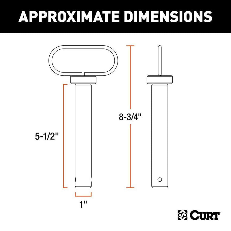 Clevis Pin 5.5in Single - Curt Universal