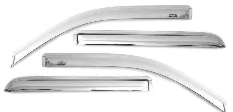 Ventvisor & Window Deflector Front Rear 4 Pc Chrome - AVS 2011-16 Hyundai Elantra
