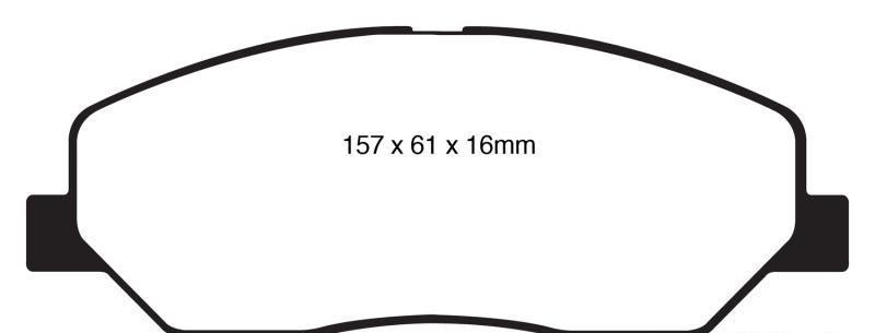 Disc Brake Pad Set Front Yellowstuff FMSI D1384 - EBC Brakes 2009-11 Hyundai Genesis Sedan V6 3.8L