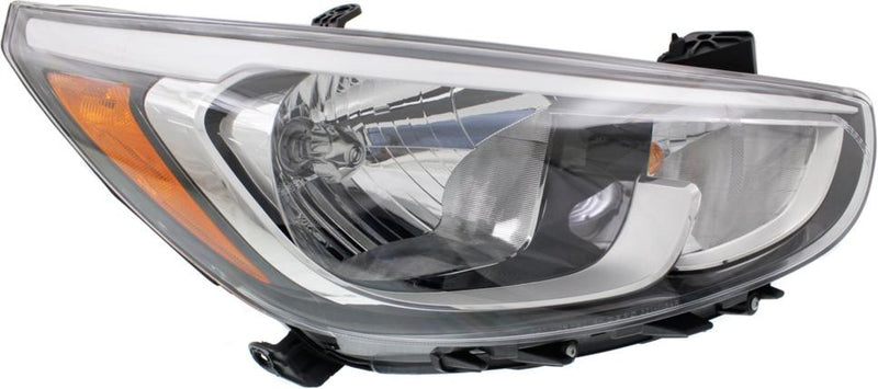 Headlight Set Of 2 Clear W/ Bulb(s) - Replacement 2015 Accent