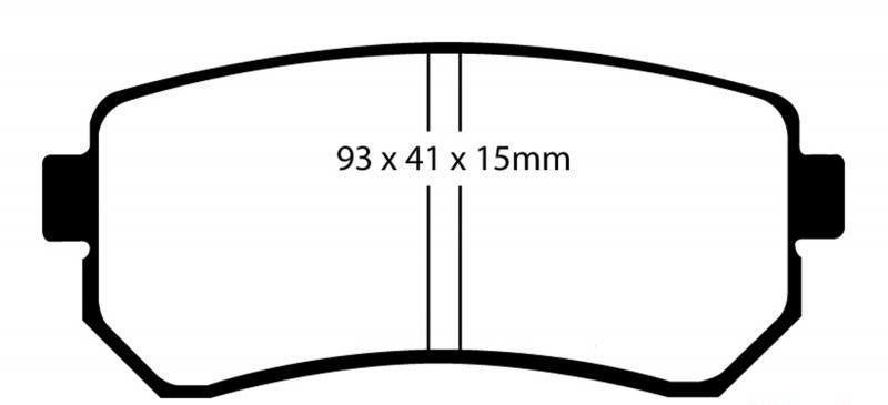 Disc Brake Pad Set Rear Ultimax OEM PLUS FMSI D1157 - EBC Brakes 2015-17 Hyundai Sonata 4Cyl 1.6L and more