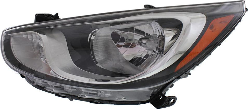 Headlight Left Single Clear W/ Bulb(s) - Replacement 2012-2014 Accent